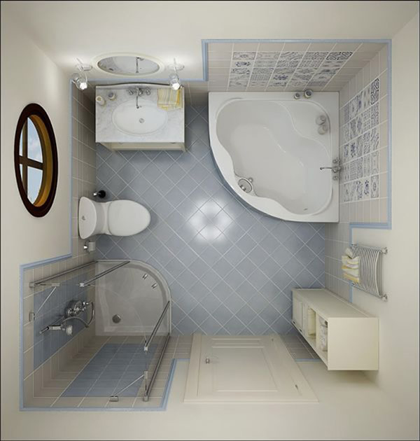 Small Bathroom Decorating Top View Image