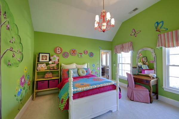 Green Teenage Girl Bedroom