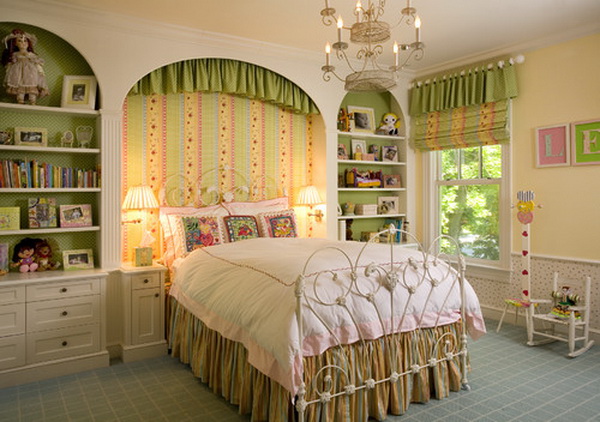 Traditional Girls Bedroom with Italian Iron Bed