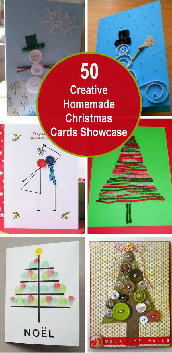 50+ Creative Homemade Christmas Cards Showcase. 