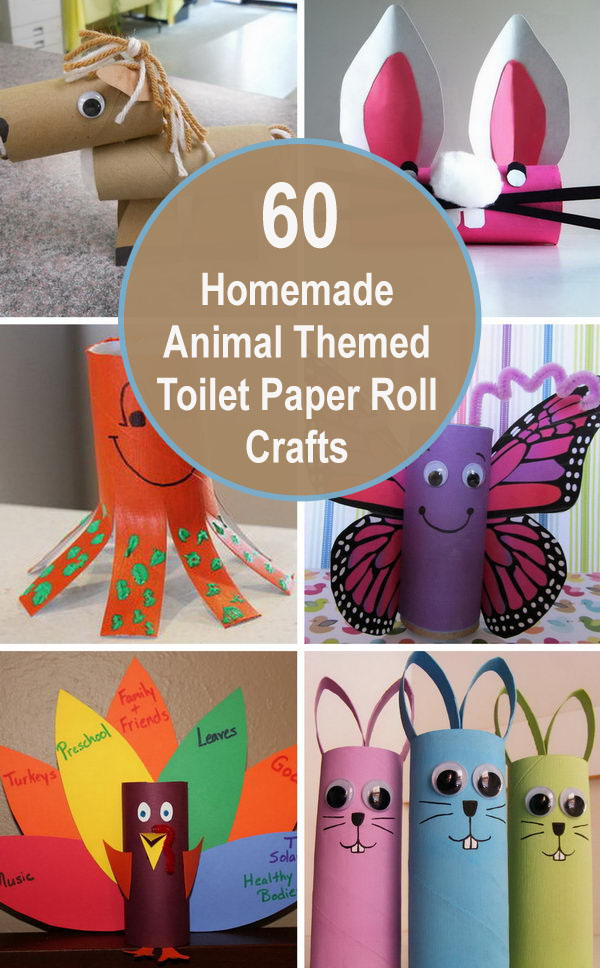 60 Homemade Animal Themed Toilet Paper Roll Crafts. 