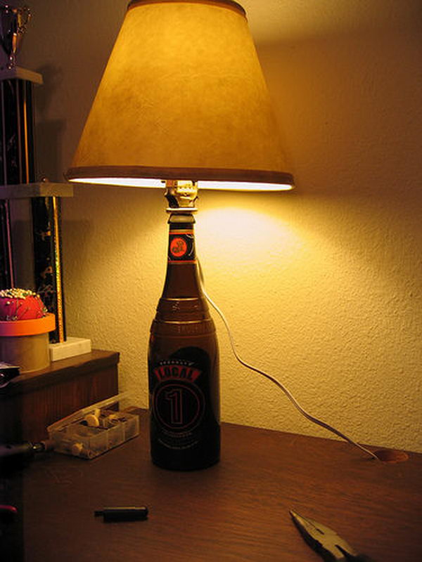 Wine Bottle Table Lamp. 