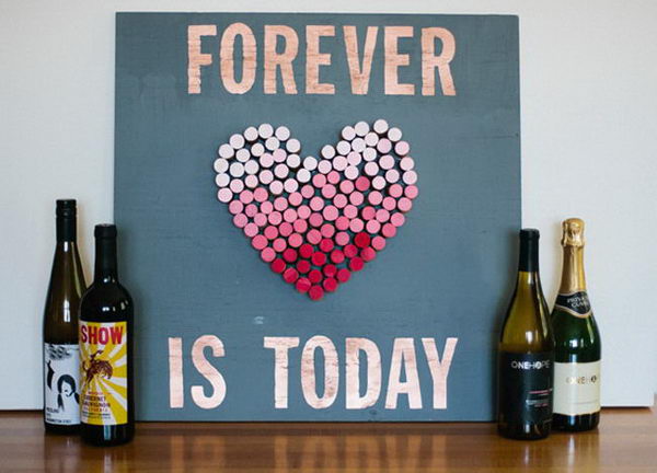 Wine Cork Heart. This is the perfect wedding idea or gift idea for wine lovers.