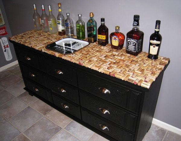 Wine Cork Dresser. 