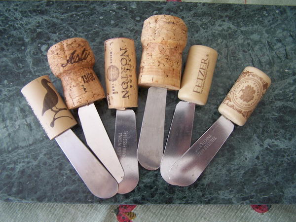 Wine Cork Canape Knives. 