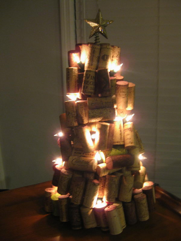 Wine Cork Christmas Tree. 