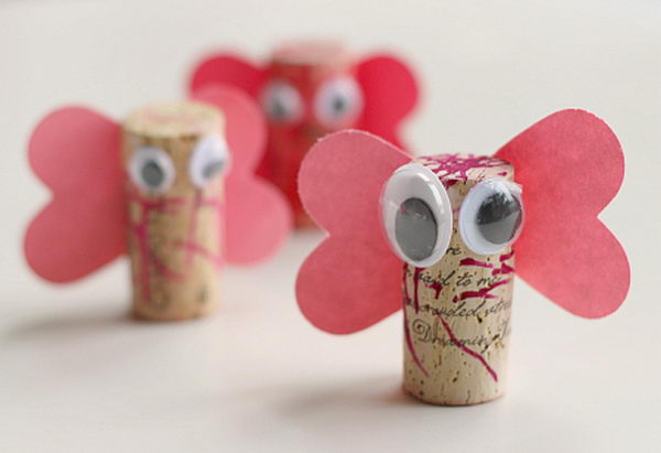 Wine Cork Love Bugs. 