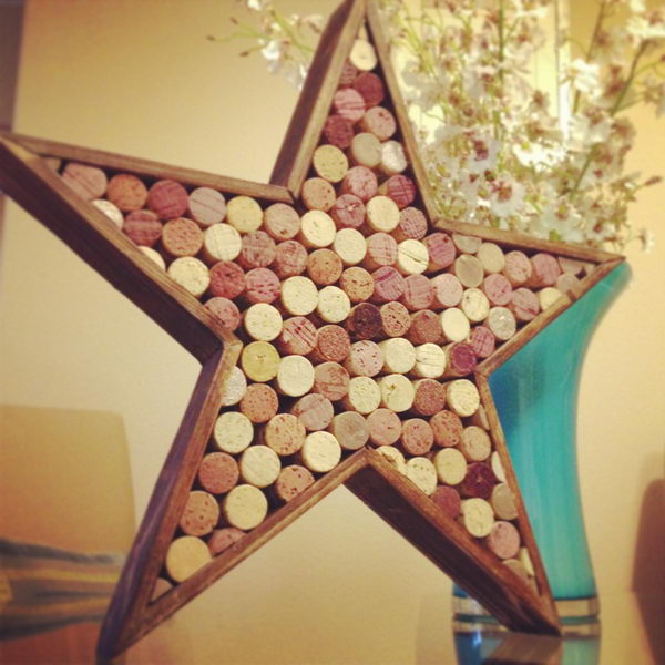 Star Shaped Wine Cork Decor. 