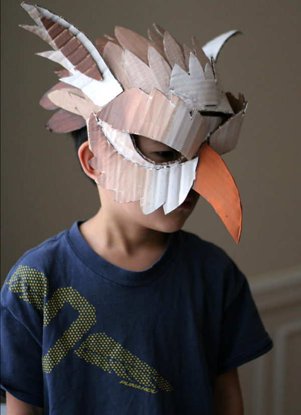 DIY Cardboard Halloween Masks,