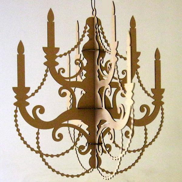 Cardboard Chandelier,