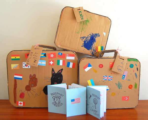 Homemade Cardboard Suitcase,