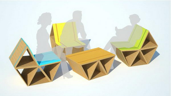 DIY Cardboard Lounge Furniture,