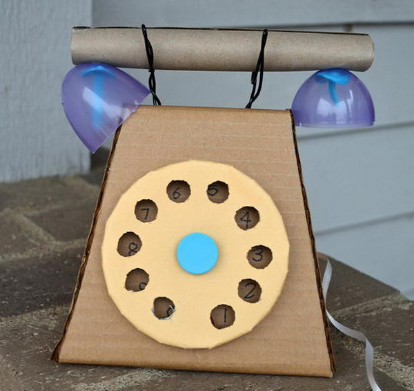 Cardboard Craft Telephone,