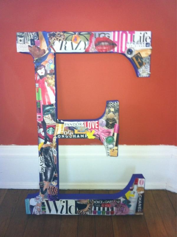 DIY Magazine Collaged Letter,