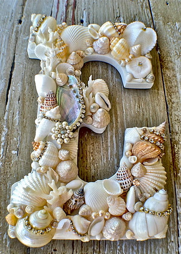 Seashell Covered Letters,