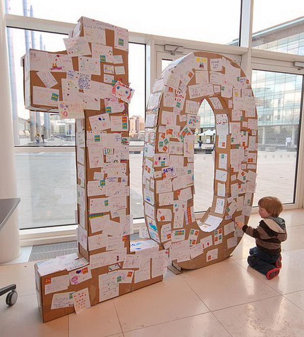 Giant Cardboard Letter for Birthday Messages,