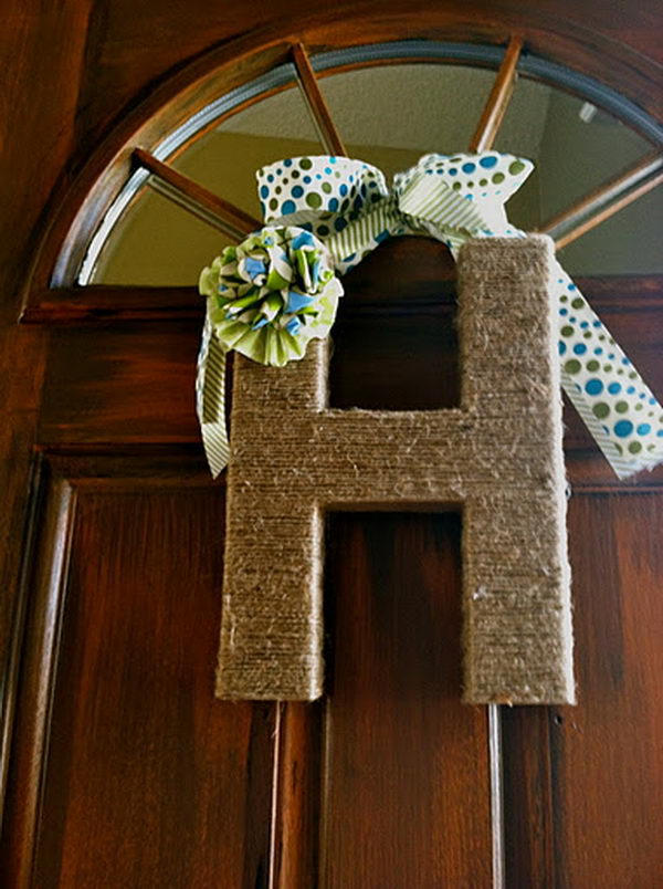 Letter Wrapped with Jute,