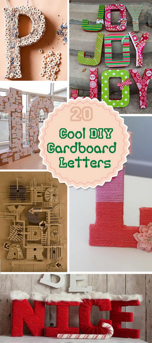 Cool DIY Cardboard Letters! 