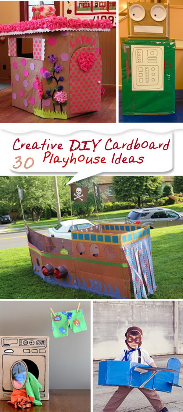 Creative DIY Cardboard Playhouse Ideas! 