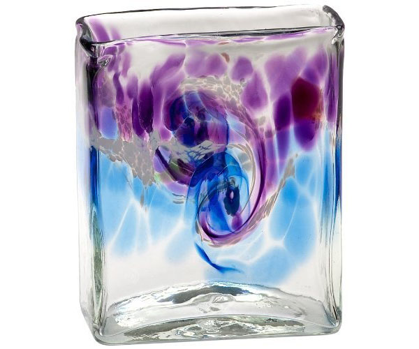 Kitras Art Glass Rectangle Vase,