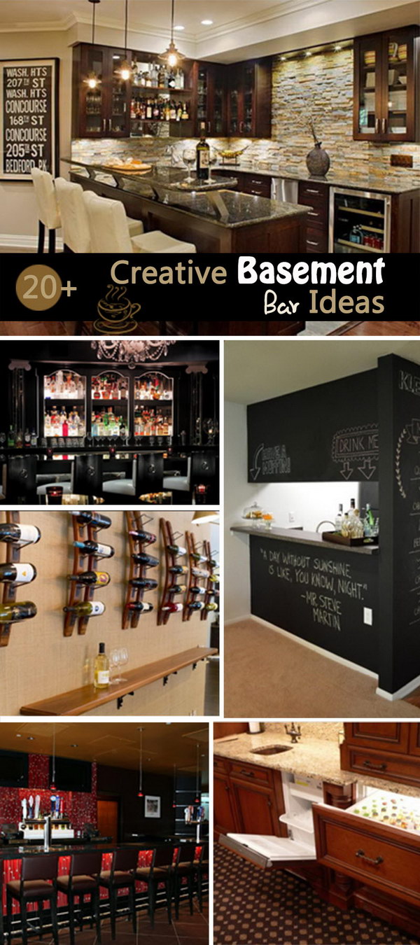 Creative Basement Bar Ideas! 