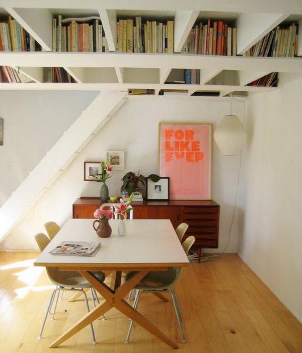 Basement Ceiling Bookshelf,