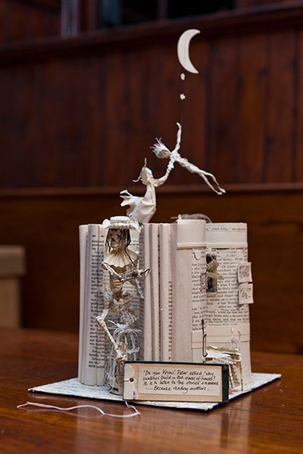 Peter Pan Book Sculpture,
