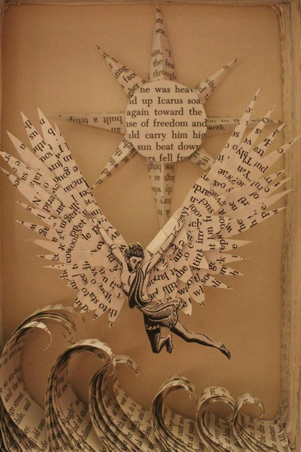 Icarus Book Sculpture,