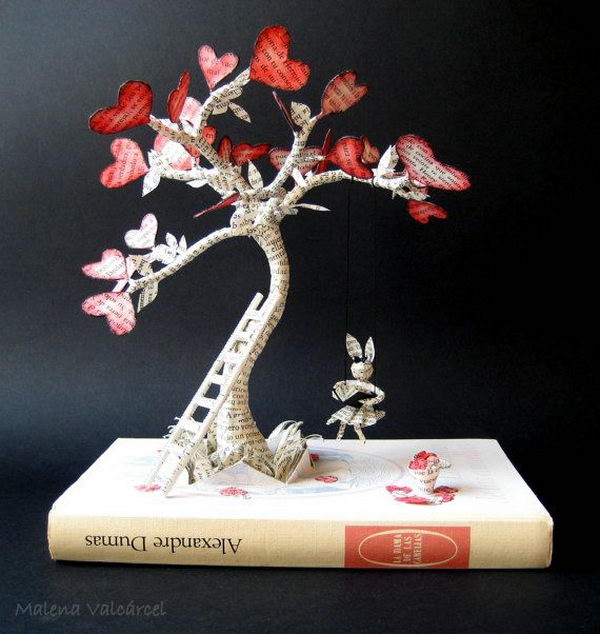 The Tree of Love Book Sculpture,