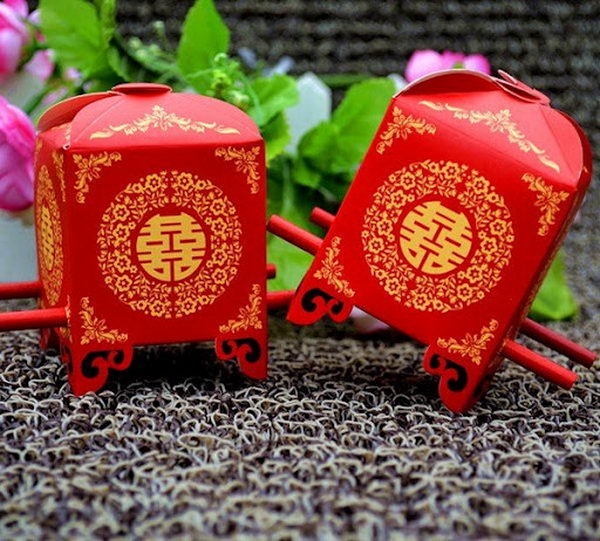 Cute Chinese Wedding Candy Boxes,