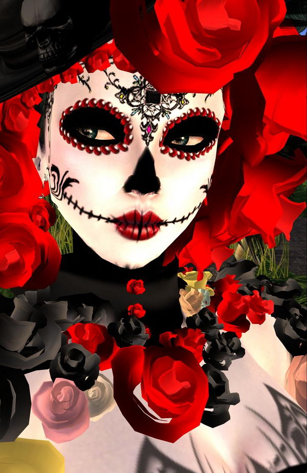 Día de los Muertos Sugar Skull Makeup Art,