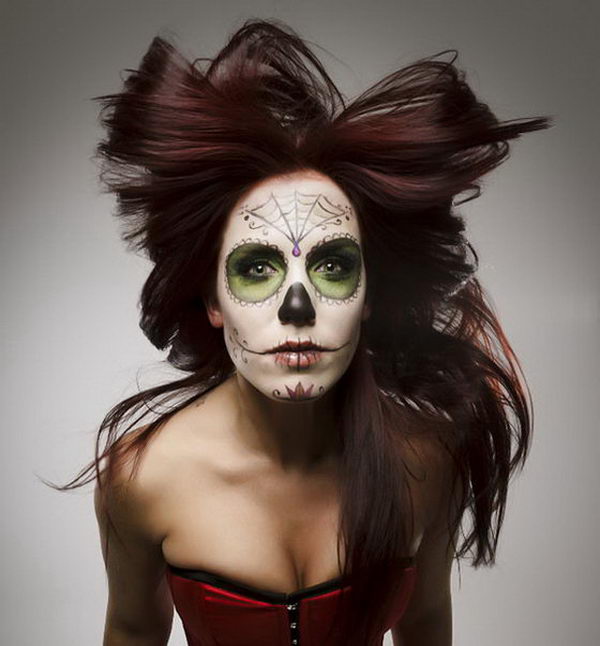 Día de los Muertos Sugar Skull Makeup Art,