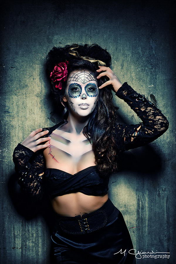 Día de los Muertos Sugar Skull Makeup Art,