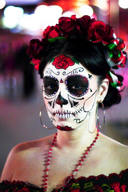 Día de los Muertos Sugar Skull Makeup Art,