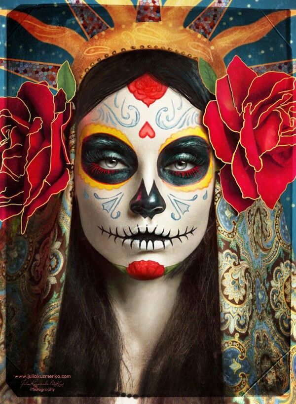 Día de los Muertos Sugar Skull Makeup Art,