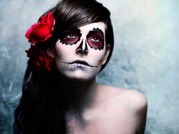 Día de los Muertos Sugar Skull Makeup Art,