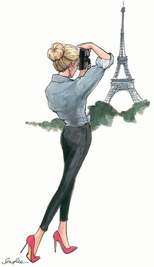 Paris Fashion Sketch.