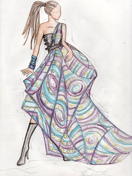 African Fashion Sketch.