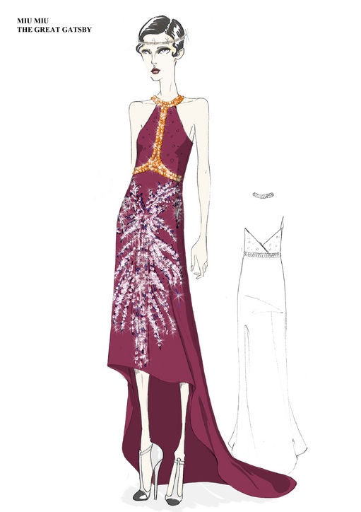 Prada Sketches for The Great Gatsby.