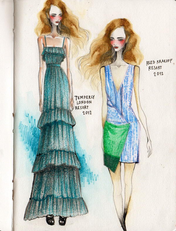 Fashion Sketches by Wa-tinee Paleebut.