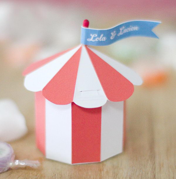 Circus Tent Favor Box,