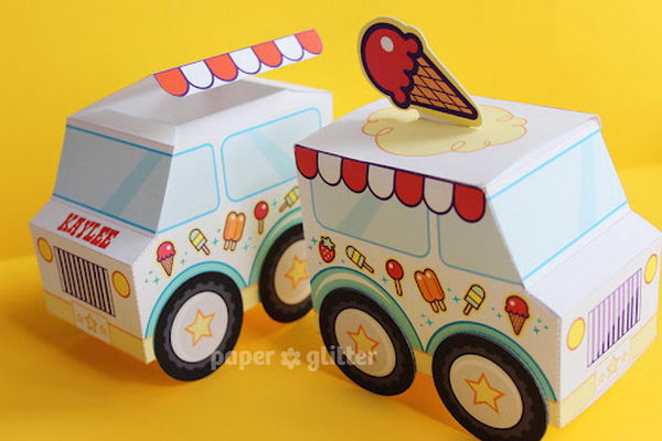 Ice Cream Truck Favor Boxes,