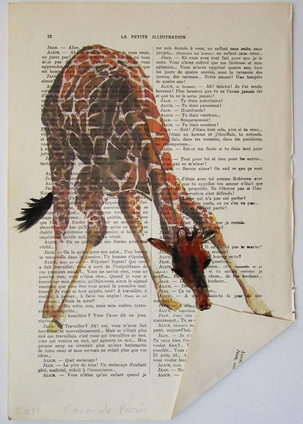 Clever Book Page Art,