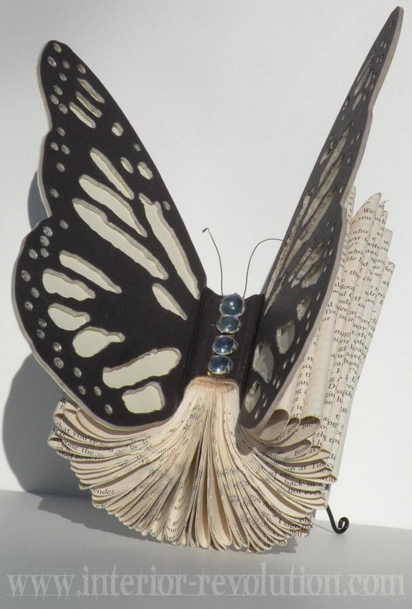 Blinging Butterfly Book Art,
