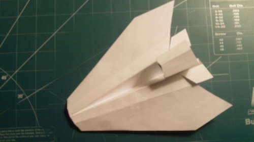 The Mohawk Paper Airplane is a stable, fast paper airplane with several features giving it a rather interesting shape.