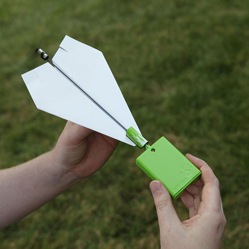 Electric Paper Airplane. With a little experimentation and creativity, kids will be both the mechanic and pilot of their own creations that really fly for up to 30 seconds.