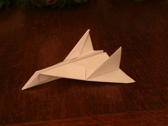 Thunder Bomber. This is one of the very best of paper aeroplanes, it is extremely stable in flight and glides excellently. It is fairly easy to make with no complex folds and no cutting needed.