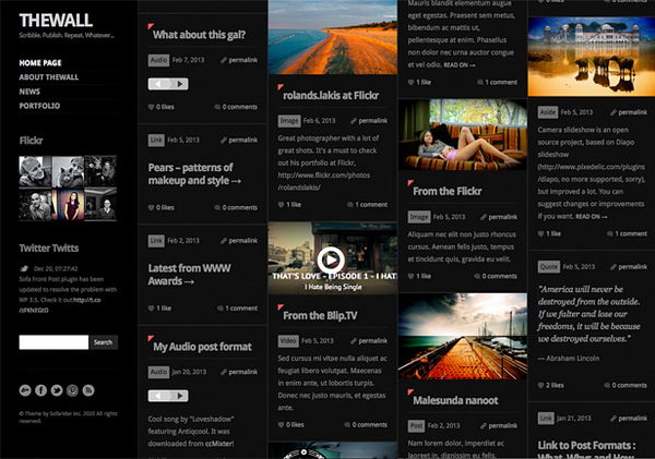 TheWall - Grid-A-Licious Blog and Portfolio theme,