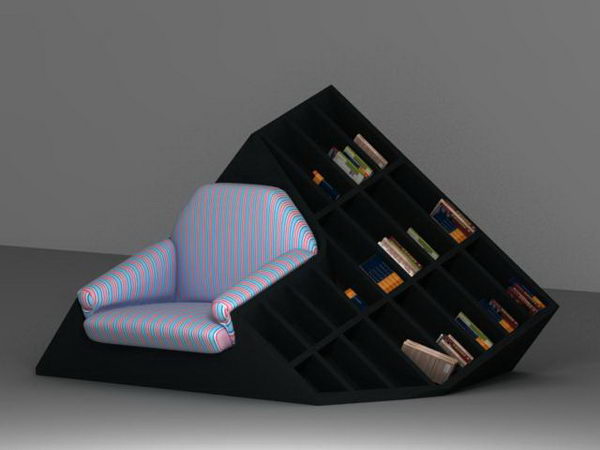 Hybrid of Armchair and Bookshel,