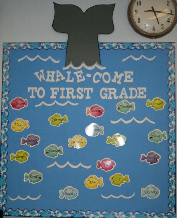 Whale Come Bulletin Board.